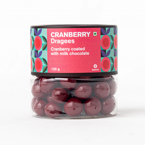 Cranberry Dragees Jar