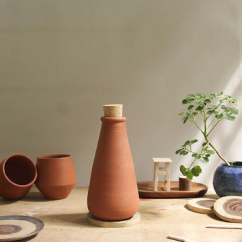 Bhumi - Mini Terracotta Clay Bottle (500ml) 