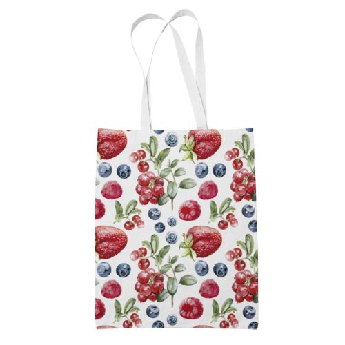 Berry Botanical Grocery Tote Bag